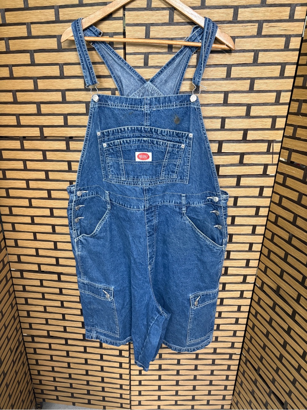 Revolt Denim Short Overalls Size 22